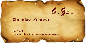 Obradov Zsanna névjegykártya